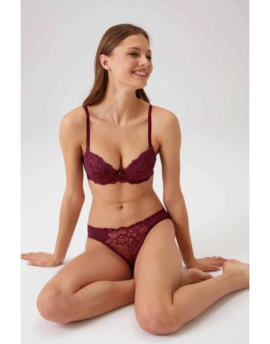 Balenli Desteksiz Sütyen Takım Siyah