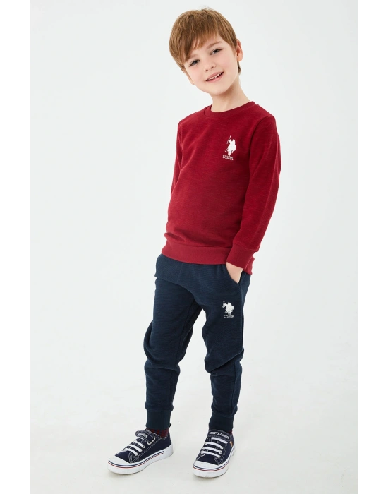 Lisanslı Classic Bordo Erkek Çocuk Eşofman Takım