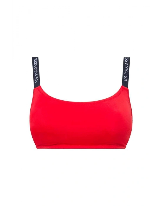 Kadın Kırmızı Ince Askılı Bikini Üst