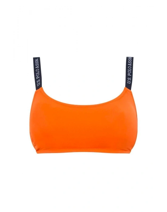 Kadın Turuncu İnce Askılı Bikini Üstü