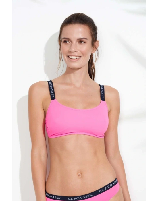 Kadın Pembe Ince Askılı Bikini Üst