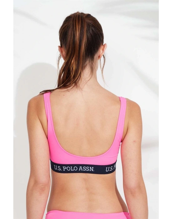 Kadın Pembe U Yaka Bralet Bikini Üstü
