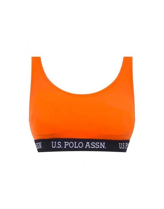 Kadın Turuncu U Yaka Bralet Bikini Üstü
