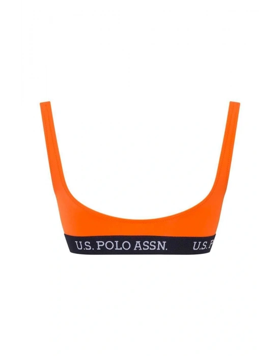 Kadın Turuncu U Yaka Bralet Bikini Üstü