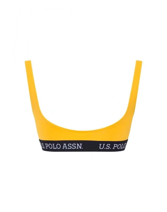 Kadın Sarı U Yaka Bralet Bikini Üst