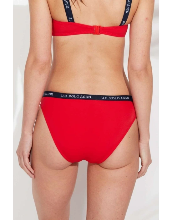 Kadın Kırmızı Kalın Kenarlı Lastikli Bikini Alt