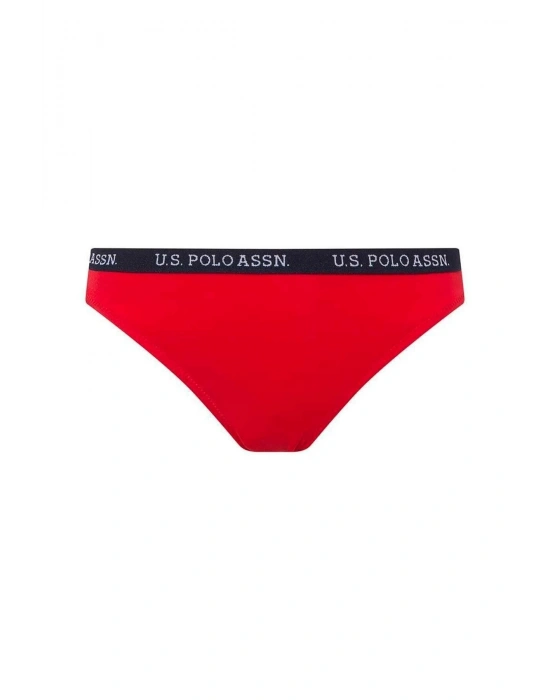 Kadın Kırmızı Kalın Kenarlı Lastikli Bikini Alt