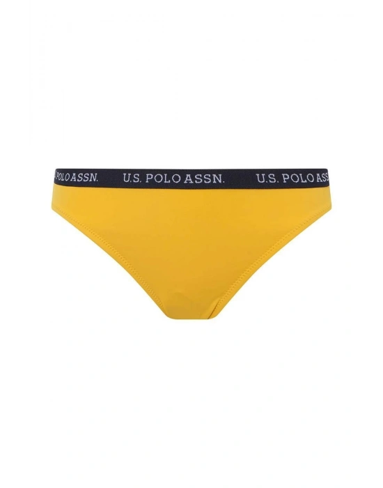 Kadın Sarı Kalın Kenarlı Lastikli Bikini Alt