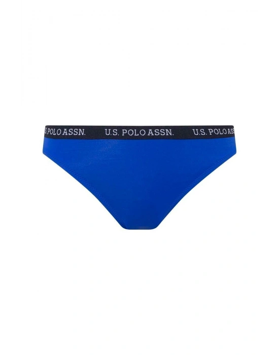 Kadın Saks Mavi Kalın Kenarlı Lastikli Bikini Alt