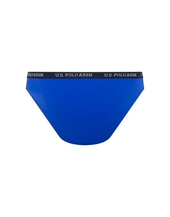 Kadın Saks Mavi Kalın Kenarlı Lastikli Bikini Alt