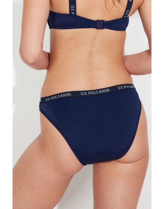 Kadın Lacivert Kalın Kenarlı Lastikli Bikini Alt