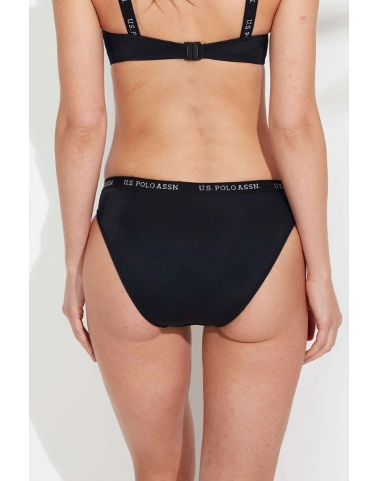 Kadın Siyah Kalın Kenarlı Lastikli Bikini Alt