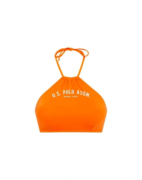 Kadın Turuncu Halter Bikini Üstü