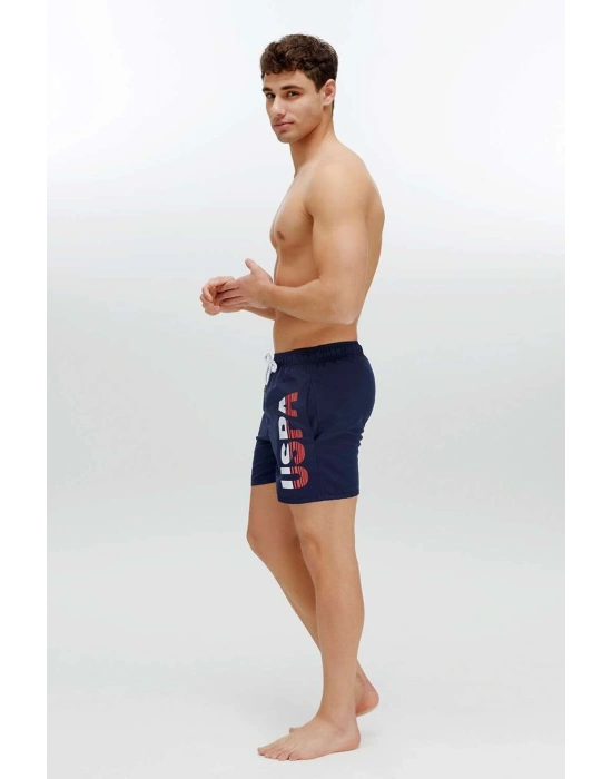 Erkek Lacivert Orta Boy Deniz Şortu 22004