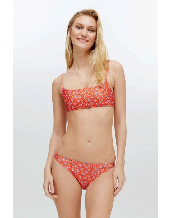 Kadın Turuncu Bikini Takım