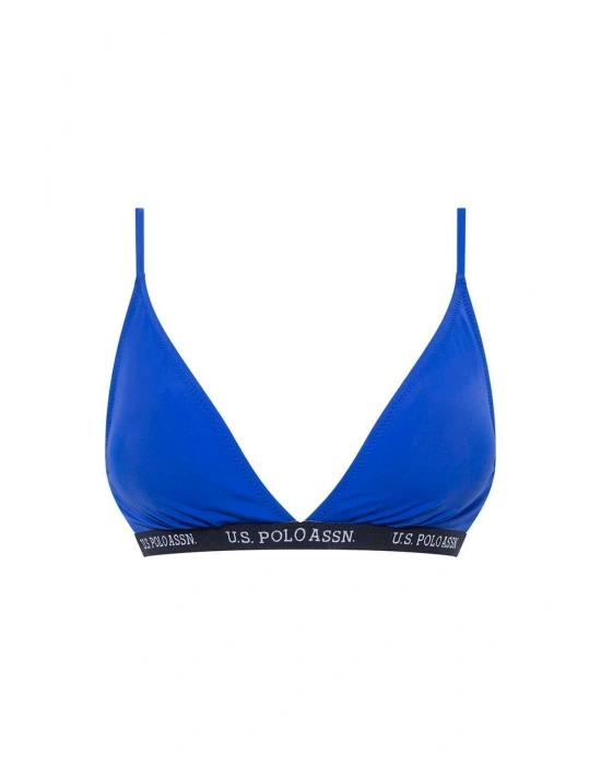 Kadın Saks Mavi Geniş Üçgen Bikini Üst