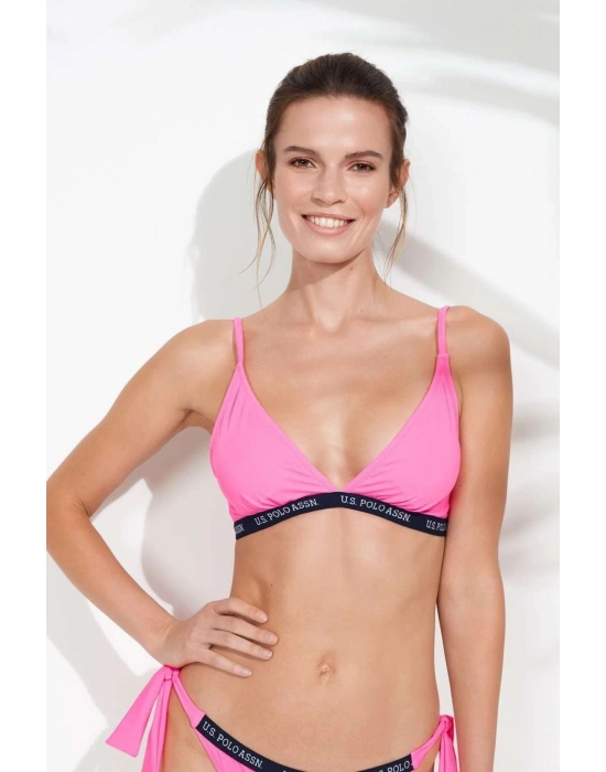 Kadın Pembe Geniş Üçgen Bikini Üstü