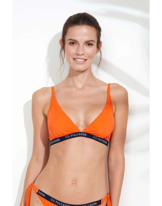 Kadın Turuncu Geniş Üçgen Bikini Üst