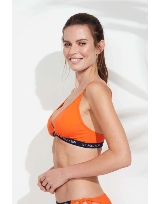 Kadın Turuncu Geniş Üçgen Bikini Üst