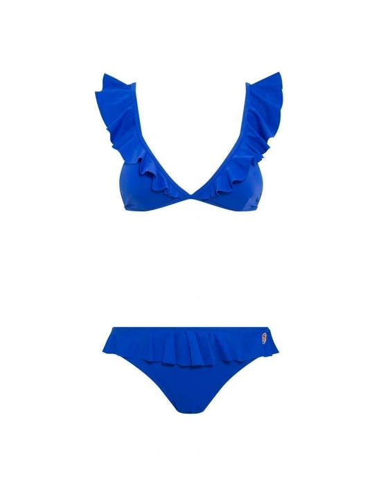 Kadın Saks Mavi Bikini Takım