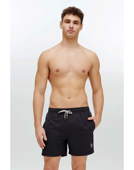 Erkek Siyah Orta Boy Deniz Şortu 22002