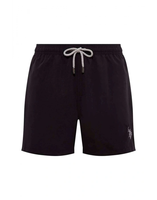 Erkek Siyah Orta Boy Deniz Şortu 22002