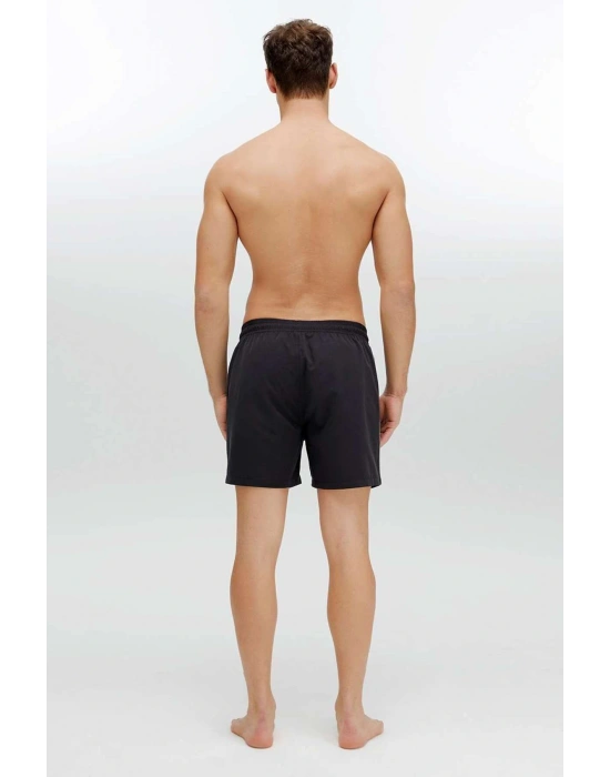 Erkek Siyah Orta Boy Deniz Şortu 22002