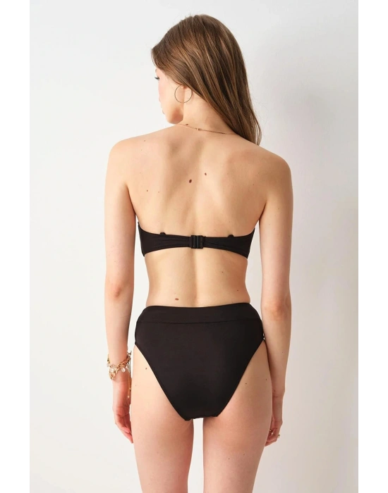 Blush Dolgulu Straplez Bikini Tek Üst Siyah 239104