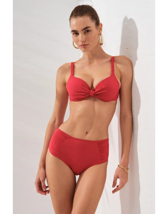 Boş Kaplı Yüksek Bel Yeni Sezontoparlayıcı Bikini Takımı