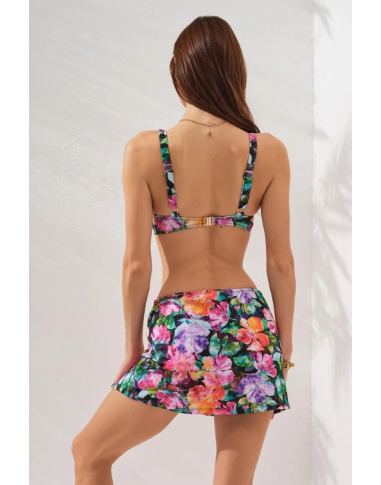 Pearl Etekli Fra Bikini Takım Üçlü Set Violet 231228