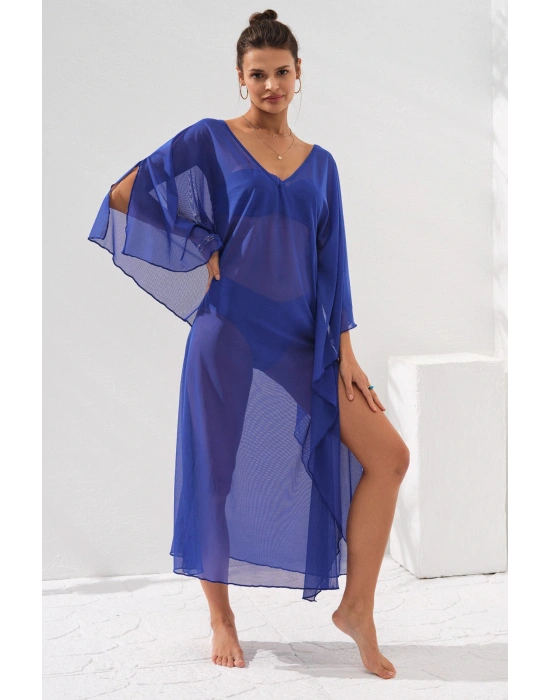 V Yaka Elbise Pareo Sax 231803