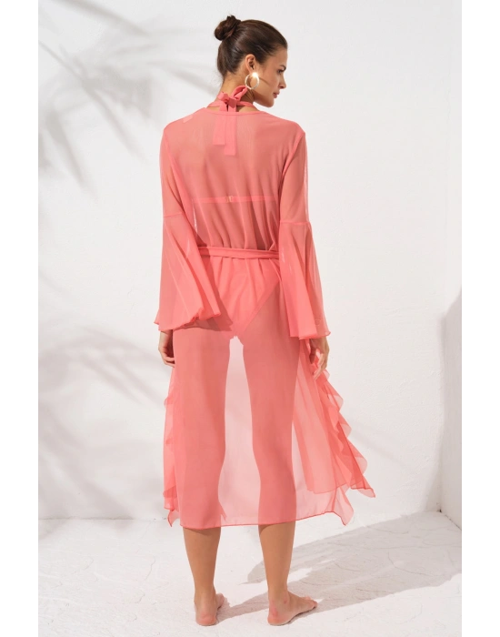 Belden Bağlamalı Elbise Pareo Nektarin 231804