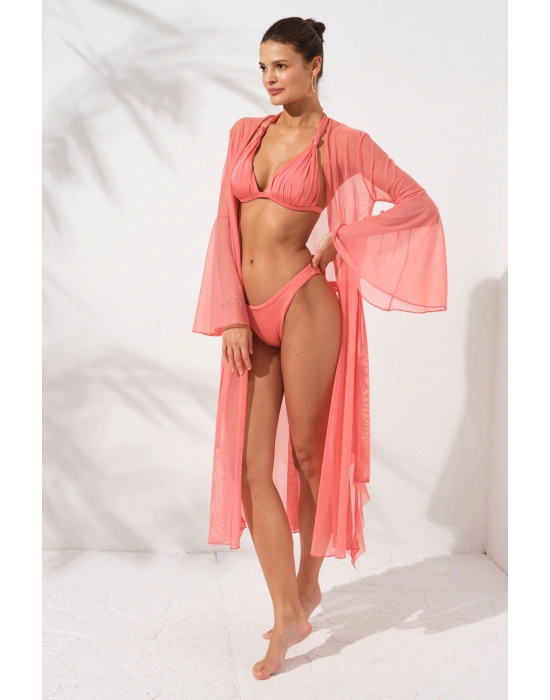 Belden Bağlamalı Elbise Pareo Nektarin 231804