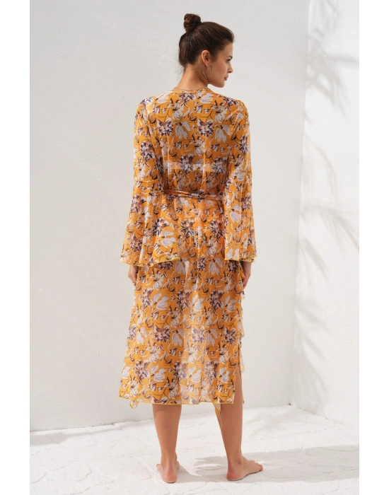 Belden Bağlamalı Elbise Pareo Bloom 231804-d