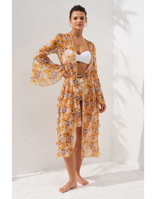 Belden Bağlamalı Elbise Pareo Bloom 231804-d