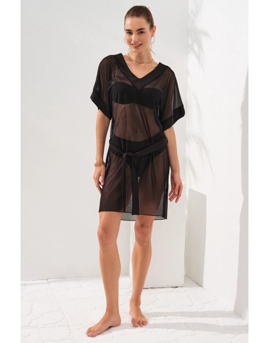 V Tunik Pareo Siyah 231806