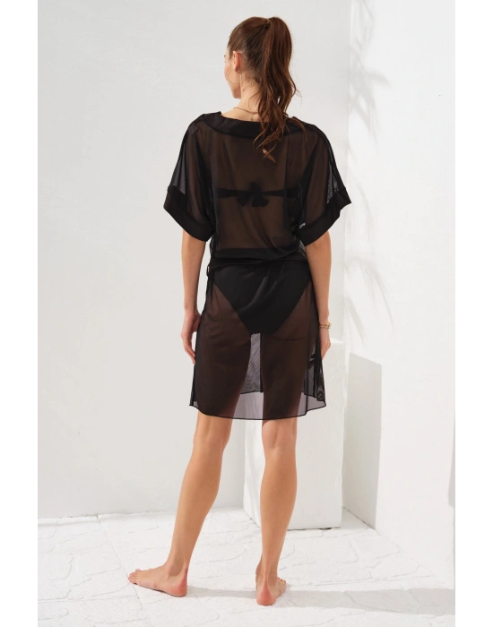 V Tunik Pareo Siyah 231806