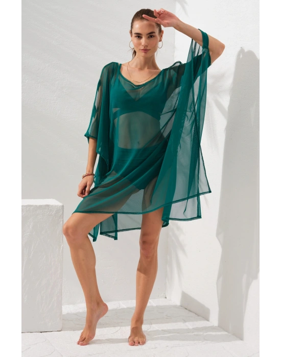 Kolu Bant Detaylı Tunik Pareo Yeşil 231802