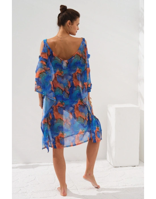 Kolu Bant Detaylı Tunik Pareo Marbel 231802-d