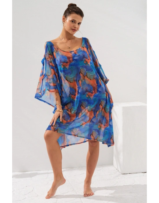 Kolu Bant Detaylı Tunik Pareo Marbel 231802-d