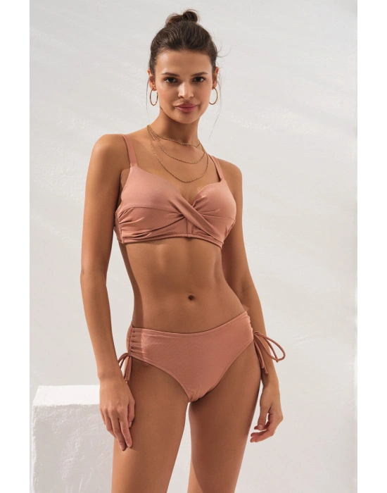 231229 Bronz Sole Kaplı Toplarlayıcı Bikini Takımı