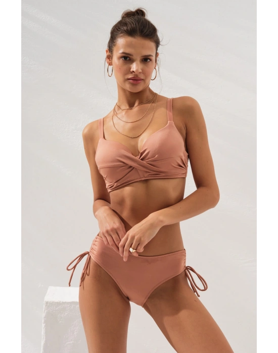 231229 Bronz Sole Kaplı Toplarlayıcı Bikini Takımı