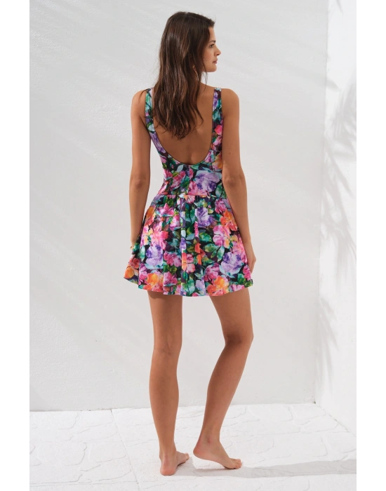 Lena Kruvaze Formlu Şortlu Elbise Mayo Violet 231130-d