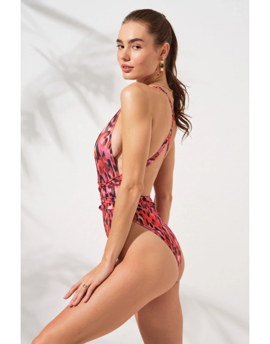 Camila Belden Çapraz Bağlamalı Mayokini Blush 231604-d