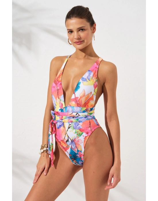 Camila Belden Çapraz Bağlamalı Mayokini Garden 231604-d