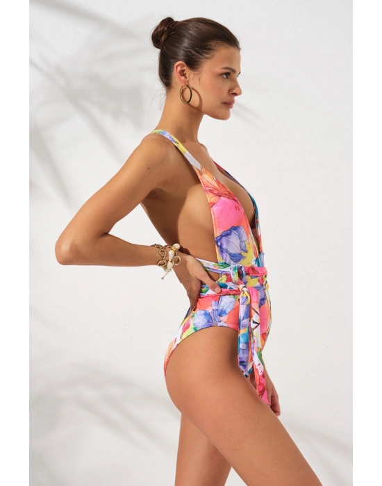 Camila Belden Çapraz Bağlamalı Mayokini Garden 231604-d