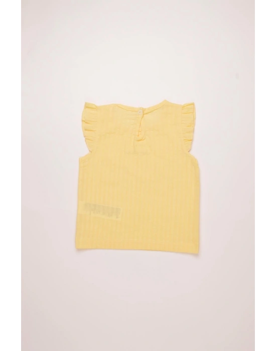 %100 Pamuk Kız Çocuk Yazlık Dokuma Şortlu Takım 303789