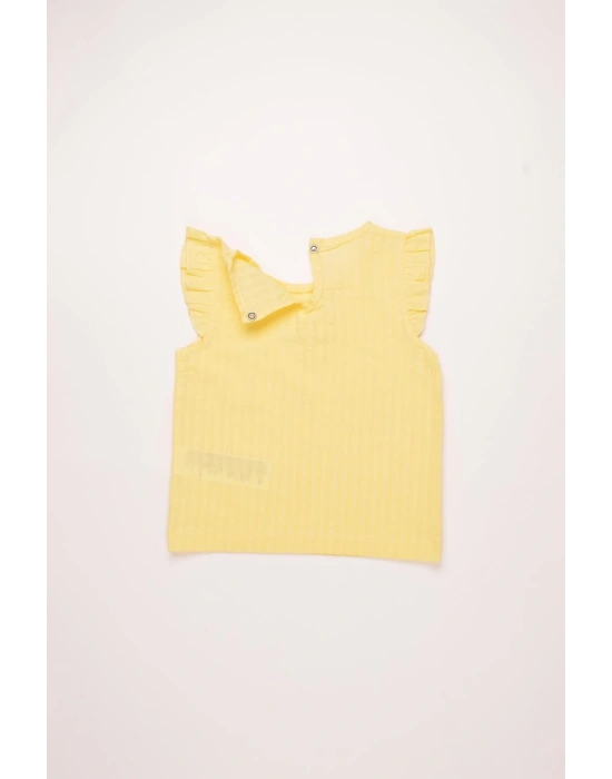 %100 Pamuk Kız Çocuk Yazlık Dokuma Şortlu Takım 303789