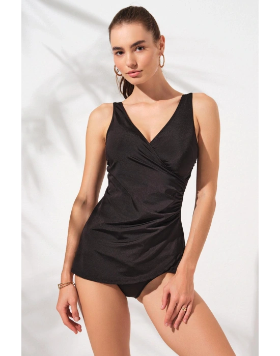 Mara Kruvaze Formlu Tankini Takım Siyah 231501