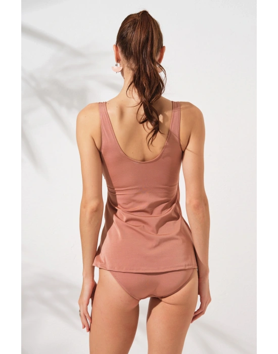 Mara Kruvaze Formlu Tankini Takım Bronz 231501